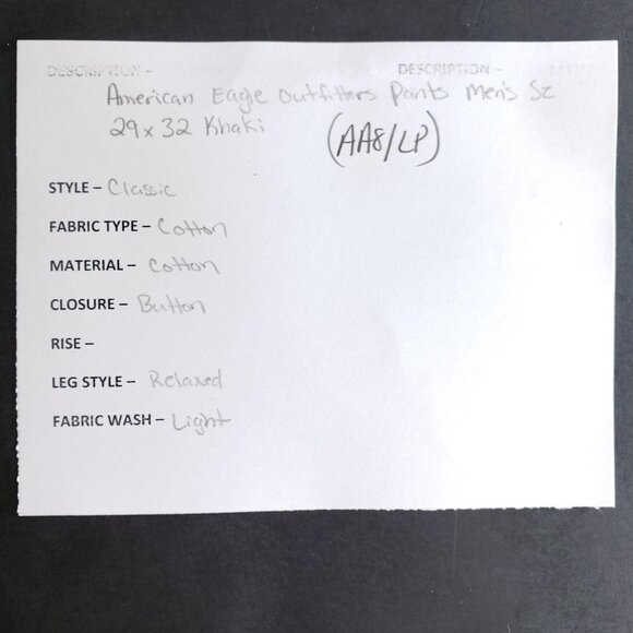 American Eagle Khaki Pants Men's Size 29/32 - Picture 7 of 7